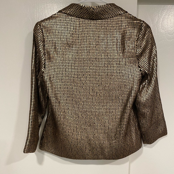 Gold sequin blazer - Picture 3 of 4